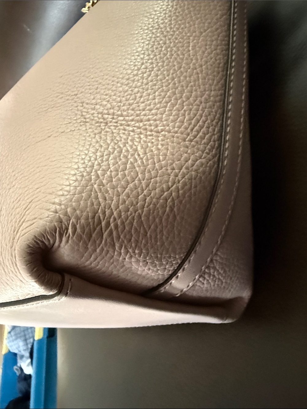 Michael Kors Blush Pink Pebbled Leather Chain-Handle Zipper Top NWT Tote - Picture 8 of 15